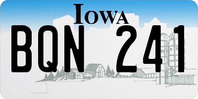 IA license plate BQN241
