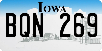 IA license plate BQN269