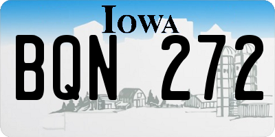 IA license plate BQN272