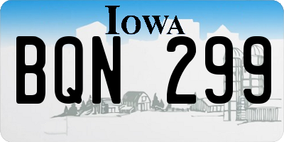 IA license plate BQN299