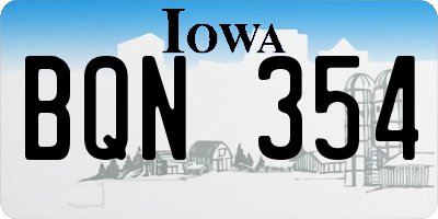 IA license plate BQN354