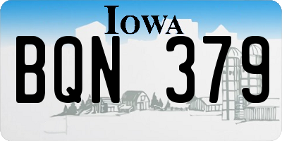 IA license plate BQN379