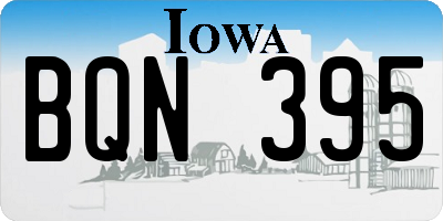 IA license plate BQN395