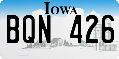 IA license plate BQN426