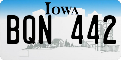 IA license plate BQN442