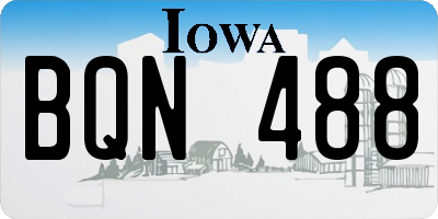 IA license plate BQN488