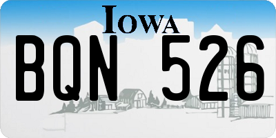 IA license plate BQN526