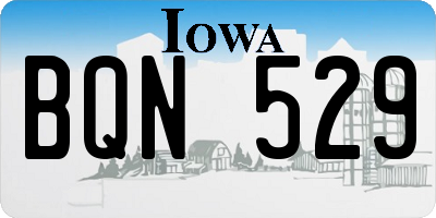 IA license plate BQN529
