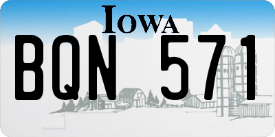 IA license plate BQN571