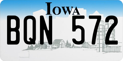 IA license plate BQN572