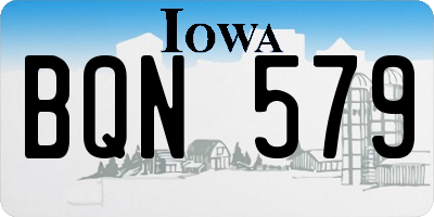 IA license plate BQN579