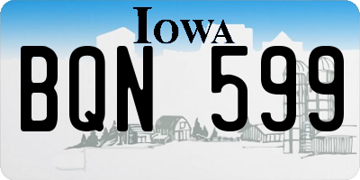 IA license plate BQN599