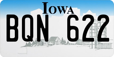 IA license plate BQN622