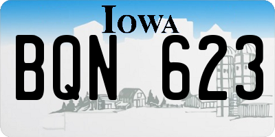 IA license plate BQN623
