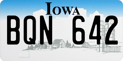 IA license plate BQN642