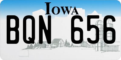 IA license plate BQN656