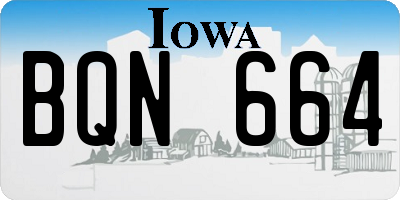 IA license plate BQN664