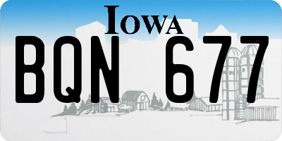 IA license plate BQN677