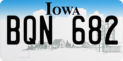 IA license plate BQN682