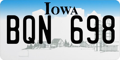 IA license plate BQN698