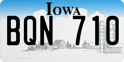 IA license plate BQN710