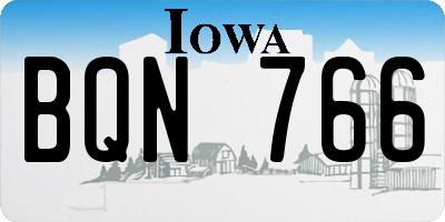IA license plate BQN766