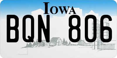 IA license plate BQN806