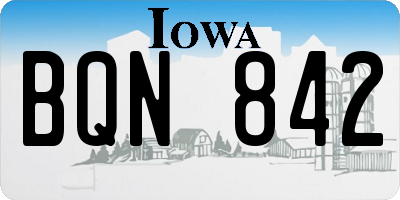 IA license plate BQN842
