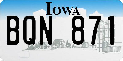 IA license plate BQN871