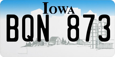 IA license plate BQN873