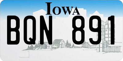 IA license plate BQN891