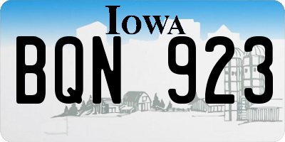IA license plate BQN923