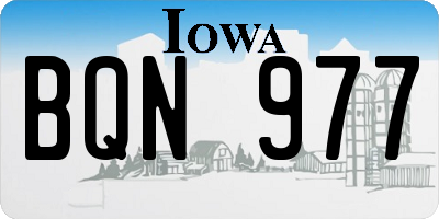 IA license plate BQN977
