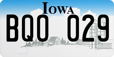 IA license plate BQO029