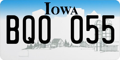 IA license plate BQO055