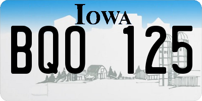 IA license plate BQO125