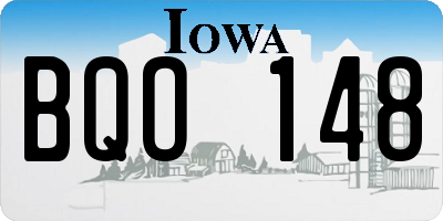 IA license plate BQO148