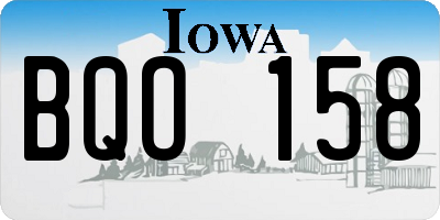 IA license plate BQO158