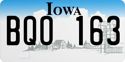 IA license plate BQO163