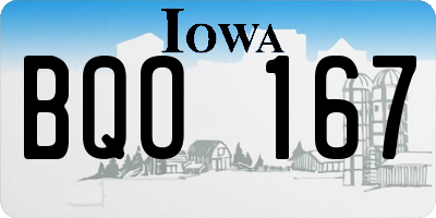 IA license plate BQO167