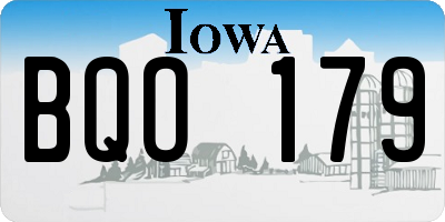 IA license plate BQO179