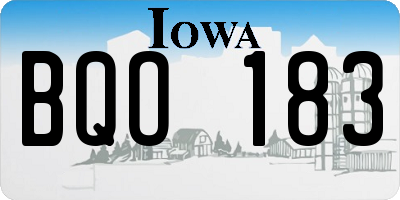 IA license plate BQO183