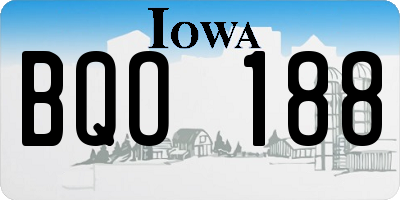 IA license plate BQO188