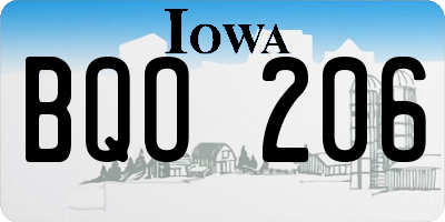 IA license plate BQO206