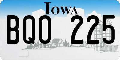 IA license plate BQO225