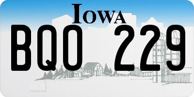 IA license plate BQO229