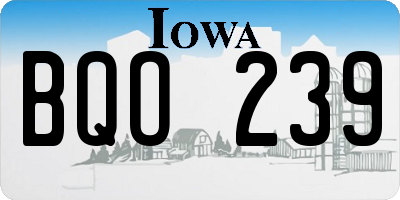 IA license plate BQO239