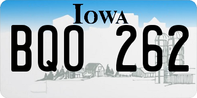 IA license plate BQO262