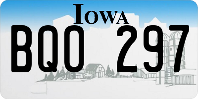 IA license plate BQO297