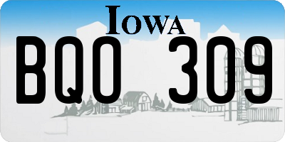 IA license plate BQO309